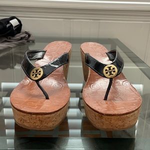 Tory Burch wedge flip flops